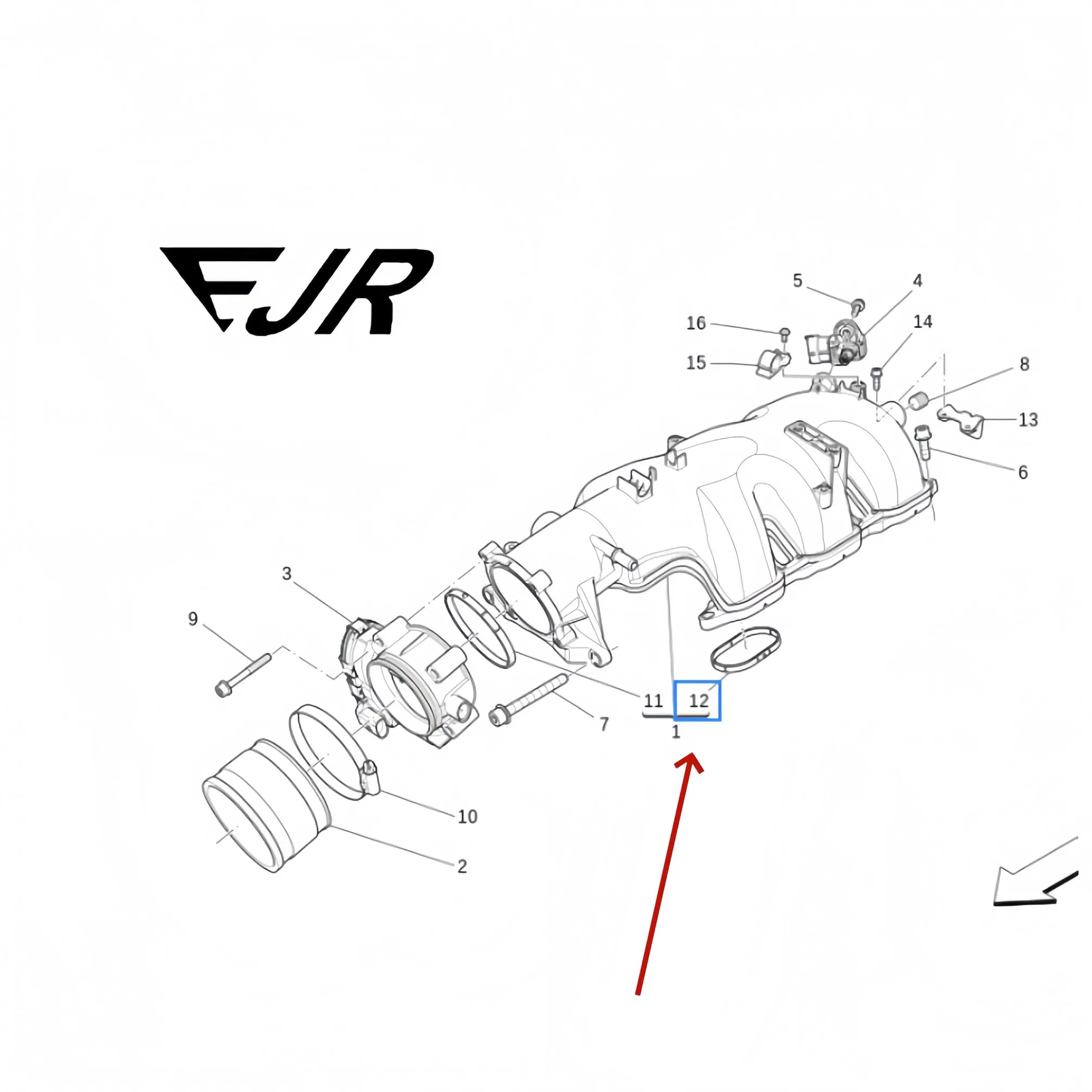 Прокладка впускного коллектора 317389 3.0t для Maserati