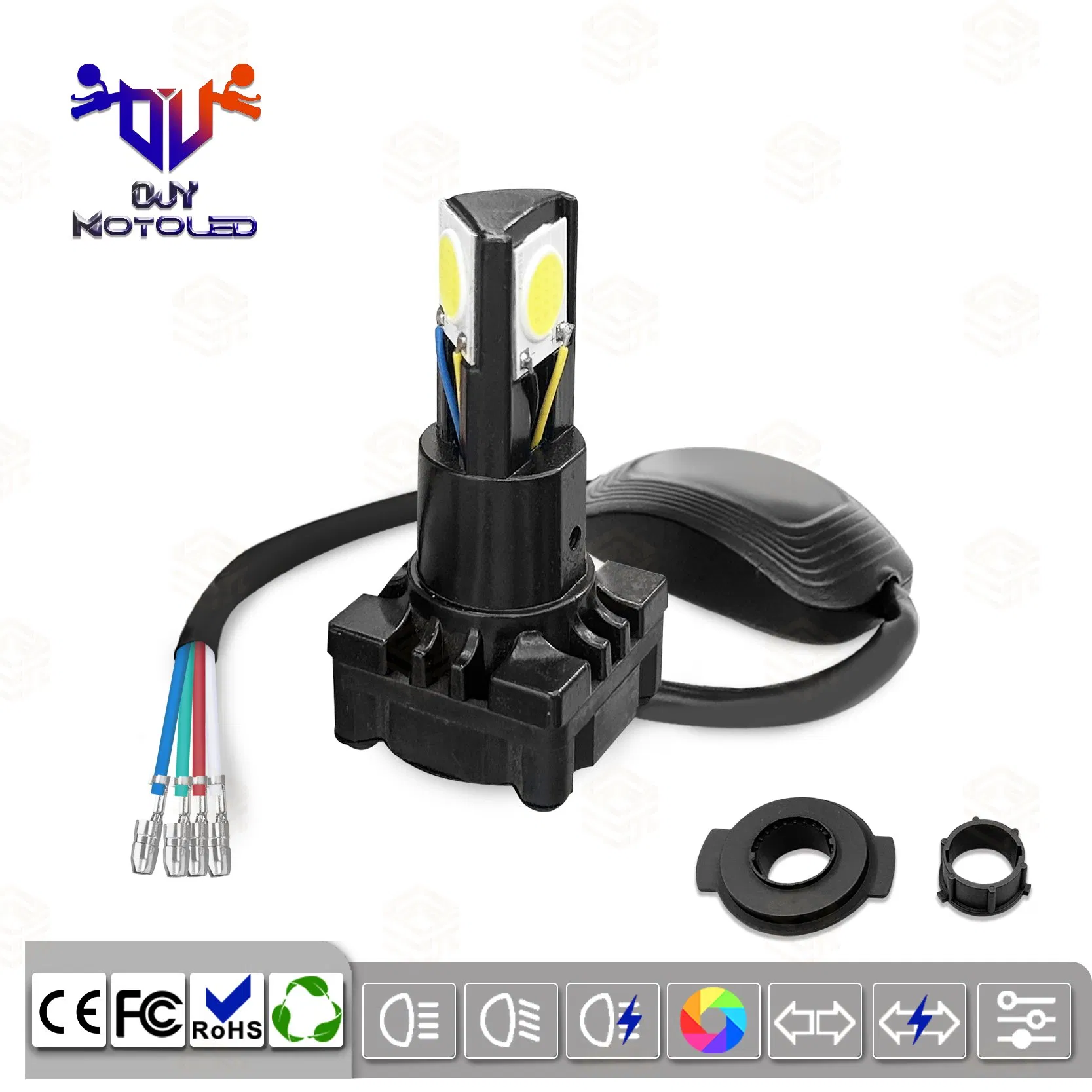 Сверхъяркие светодиодные фары H4 с вентилятором