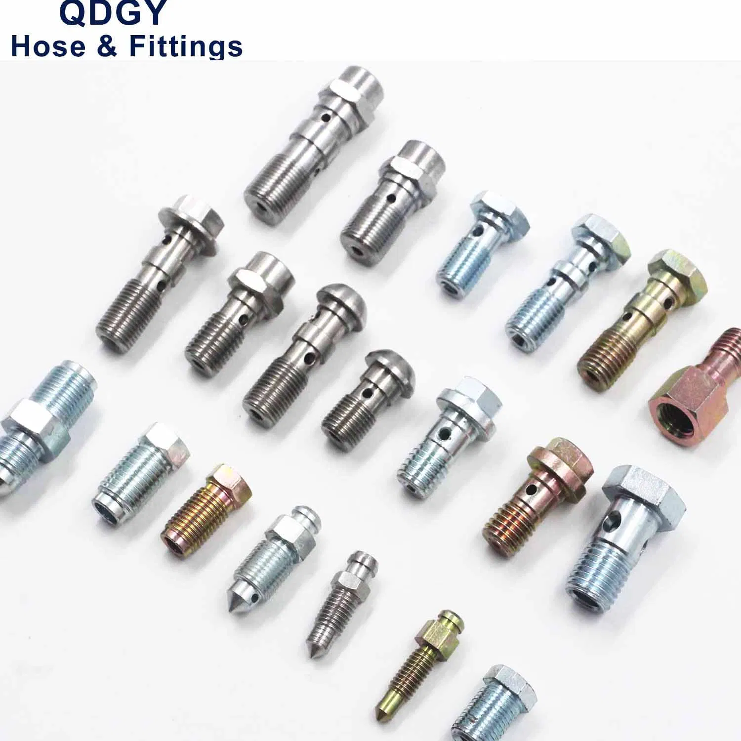 Universal Hydraulic Racing Brake Hose Line End Fitting Adapter M10X1 1.25 Stainless Steel 10mm Copper Washers Metric Thread Hollow Double Single Banjo Eye Bolt