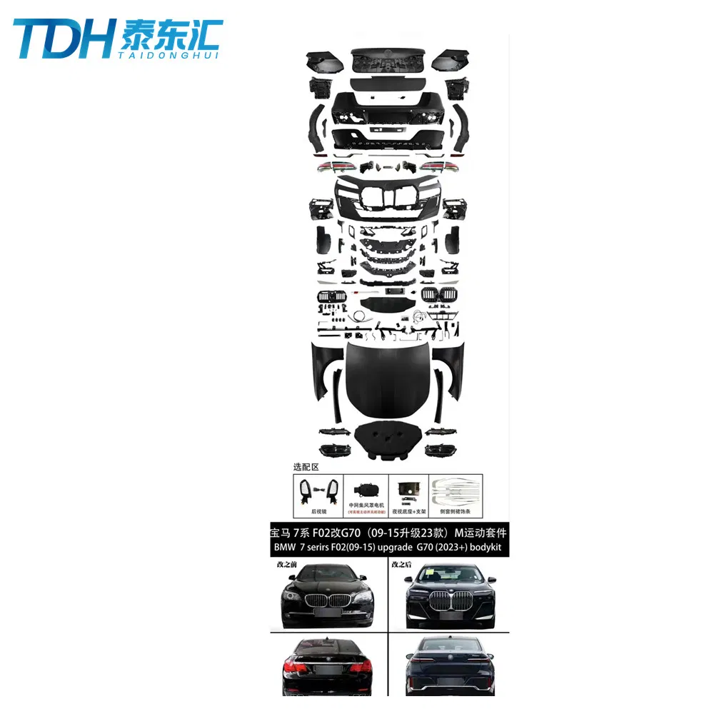 BMW 7 Series F02 Old to New G70 Front Bumper Bodykit Facelift