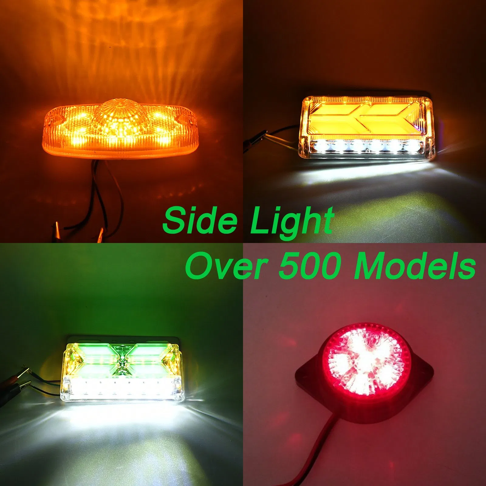 LED Truck Side Lights Trailer 12V24V Safety Driving Work Signal Clearance Indicator Light