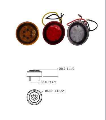 Боковой габаритный светодиодный фонарь LB902 для грузовиков