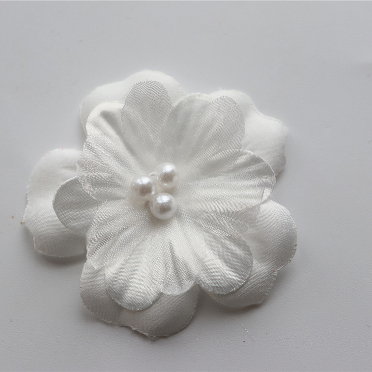 Three-Layer 3D Beaded Lace Flower Accessories