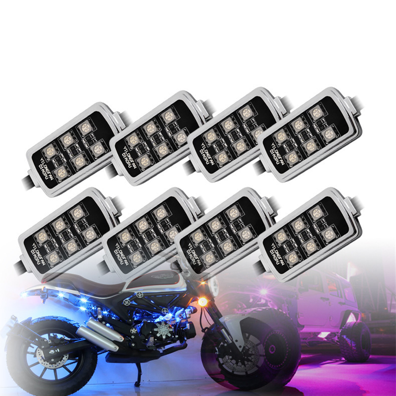 RGB LED подсветка днища 50W с пультом для авто и мото