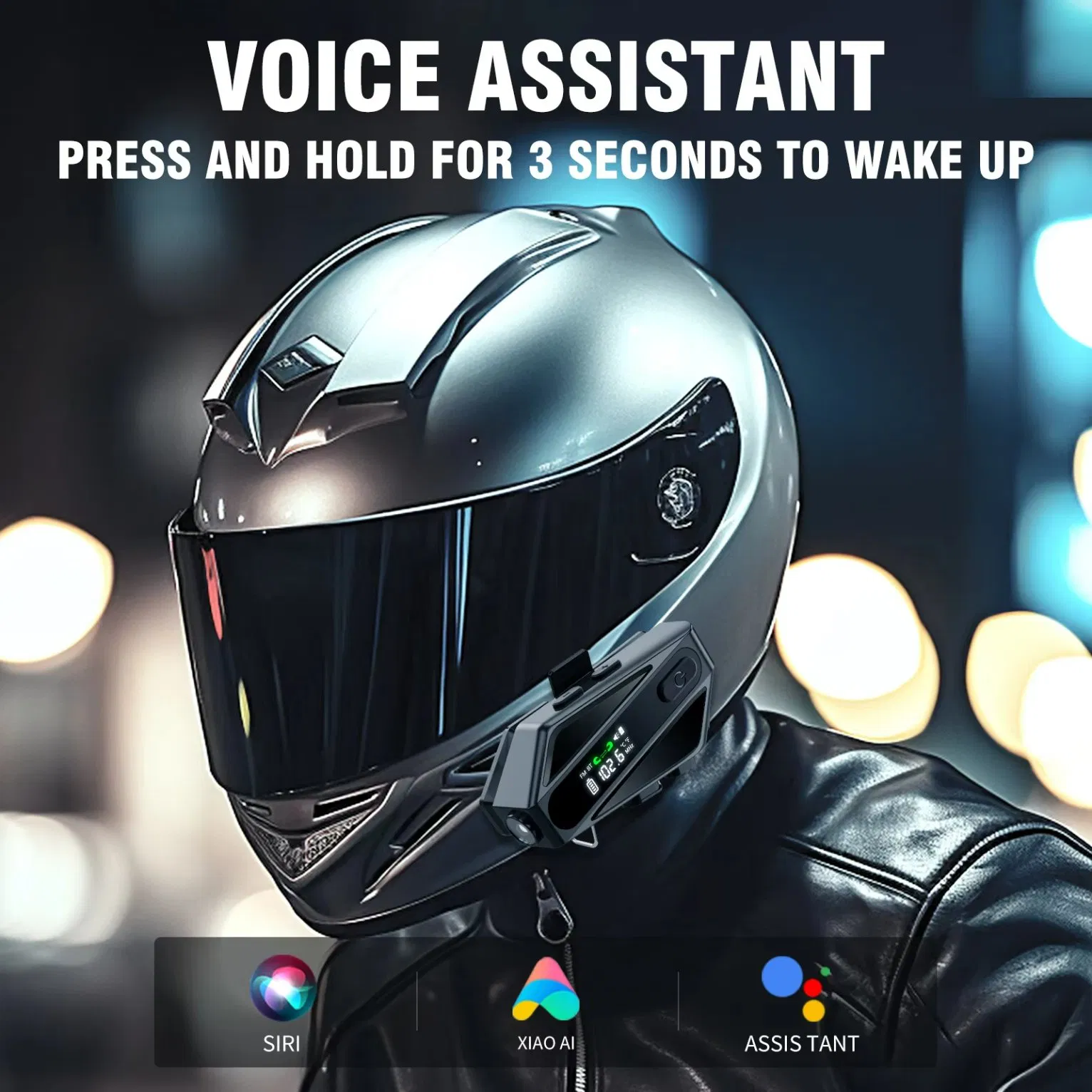 Мотошлем C6 с Bluetooth, экраном и шумоподавлением