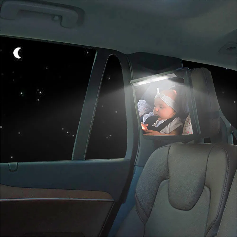 Brightness Baby Mirror for Car with Light Adjustable Acrylic for Backseat
