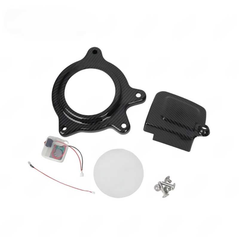 Waterproof Carbon Fiber CVT Cover with LED for YAMAHA Nmax155 Scooter