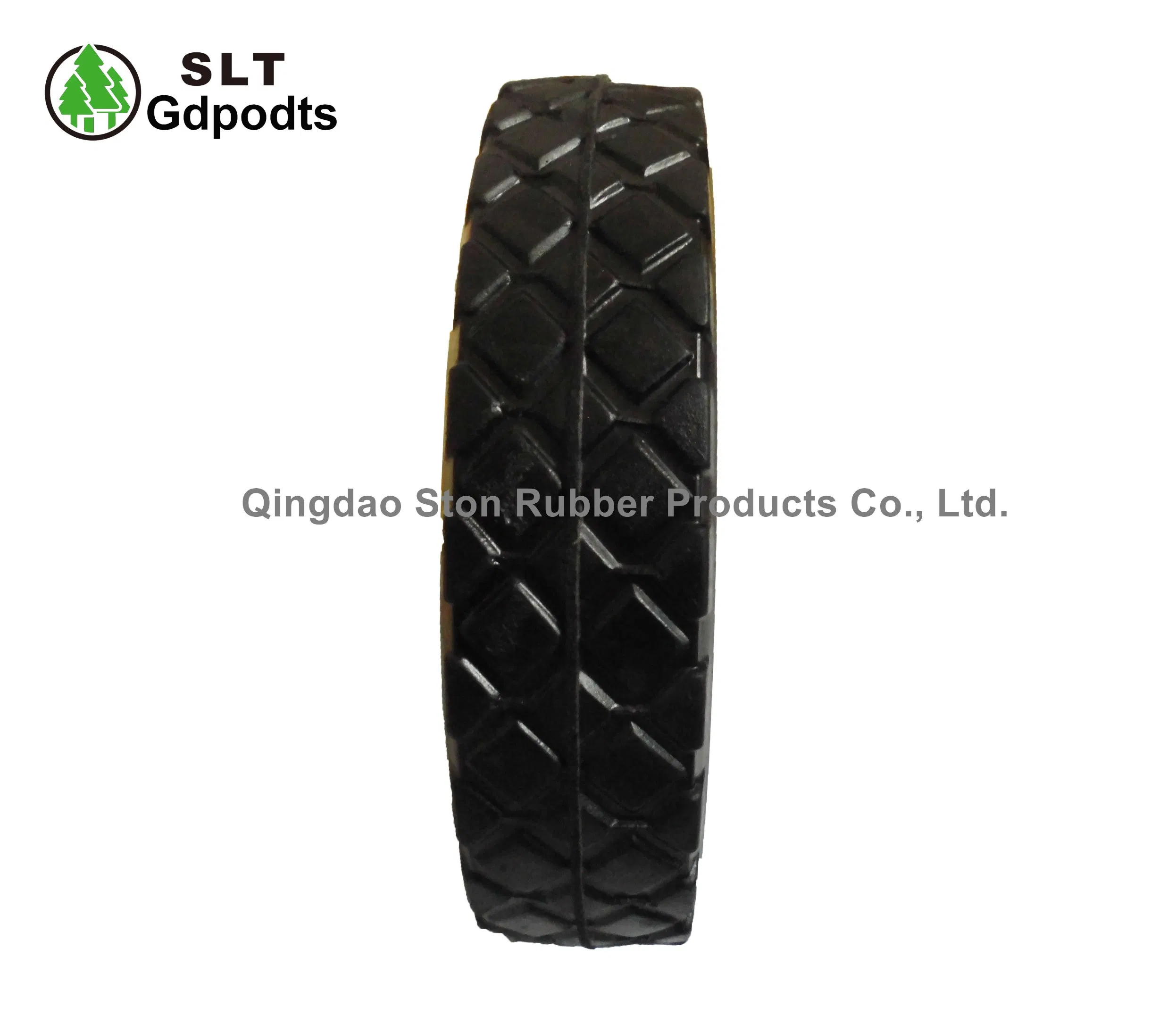 6X1.5 Rubber Wheel with Steel Rim