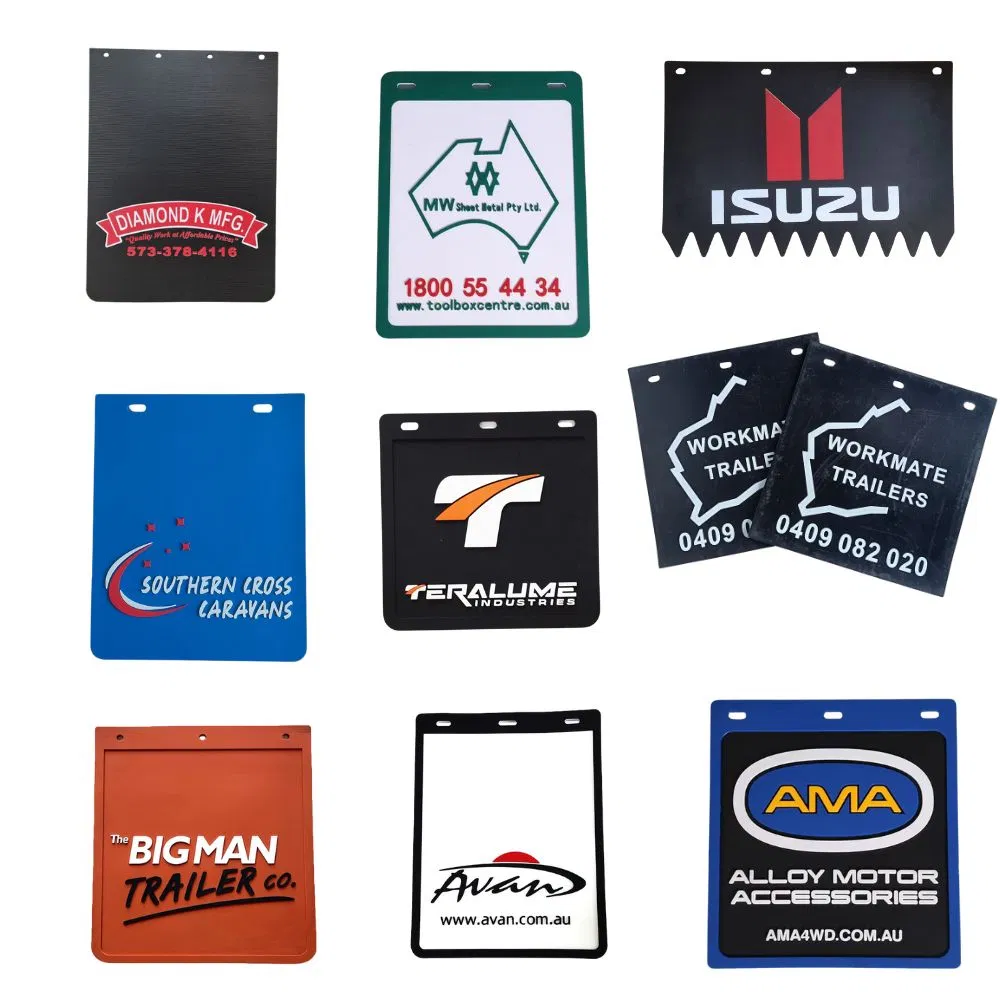 Custom Heavy Duty Truck Raised Mudflaps with Logo Different Sized Mudguard for Truck, Trailer
