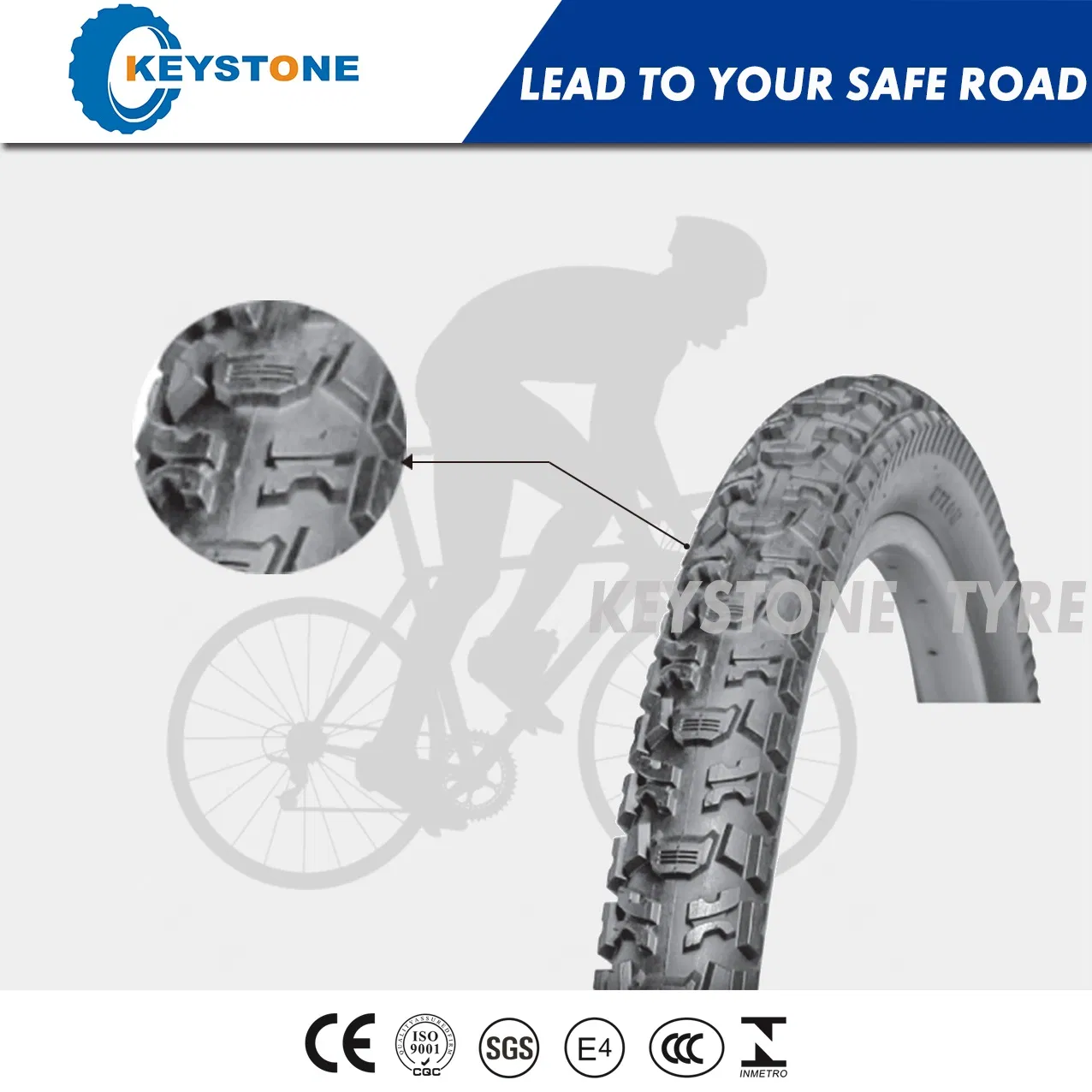 Велосипедная покрышка 26x2.50 ECE, двухкомпонентная