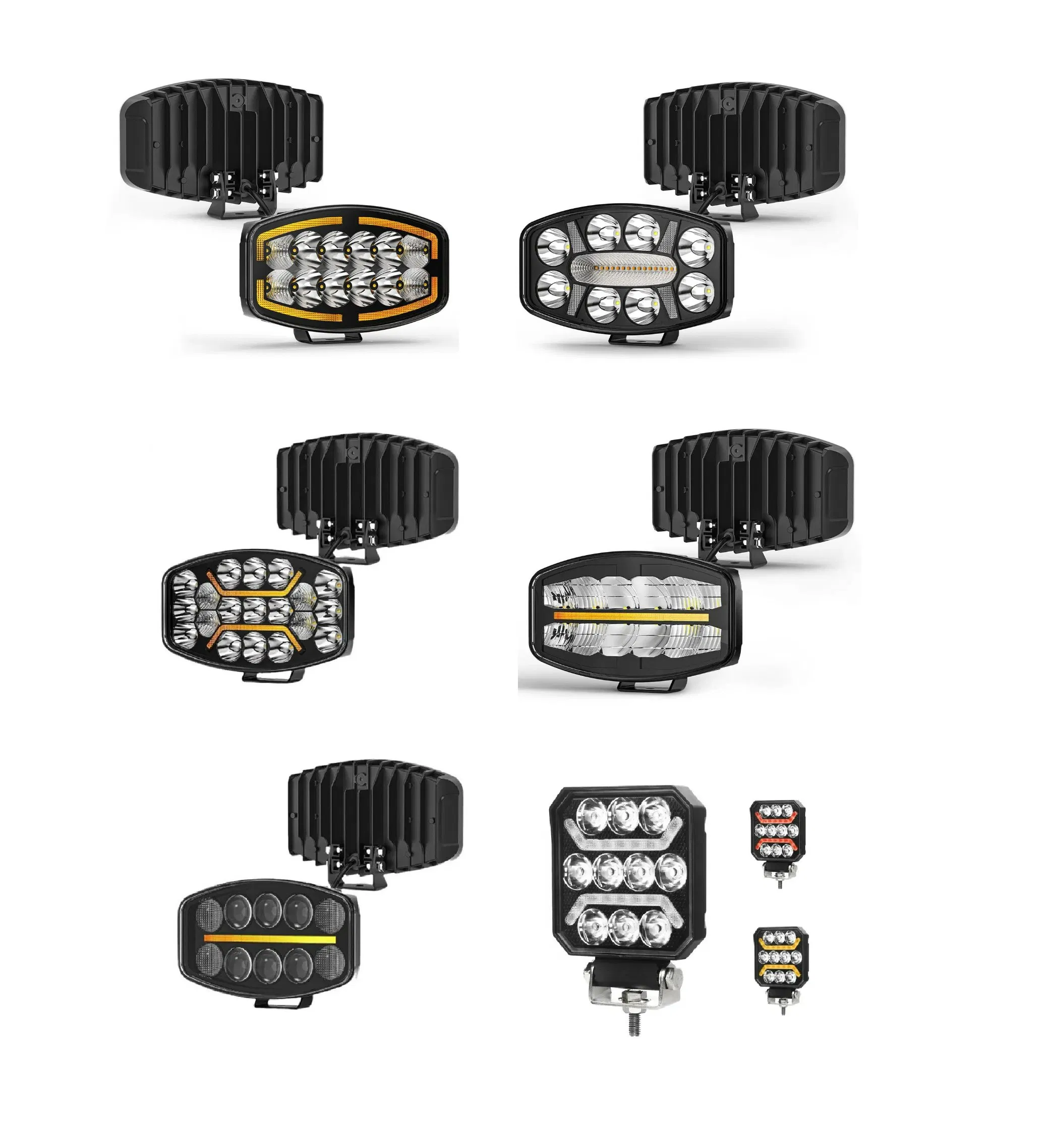 10 Inch 45W off Road 12 LED Work Driving Light Position DRL Spotlights Car Accessories Aluminum 9-80V for Car Truck SUV Atu UTV