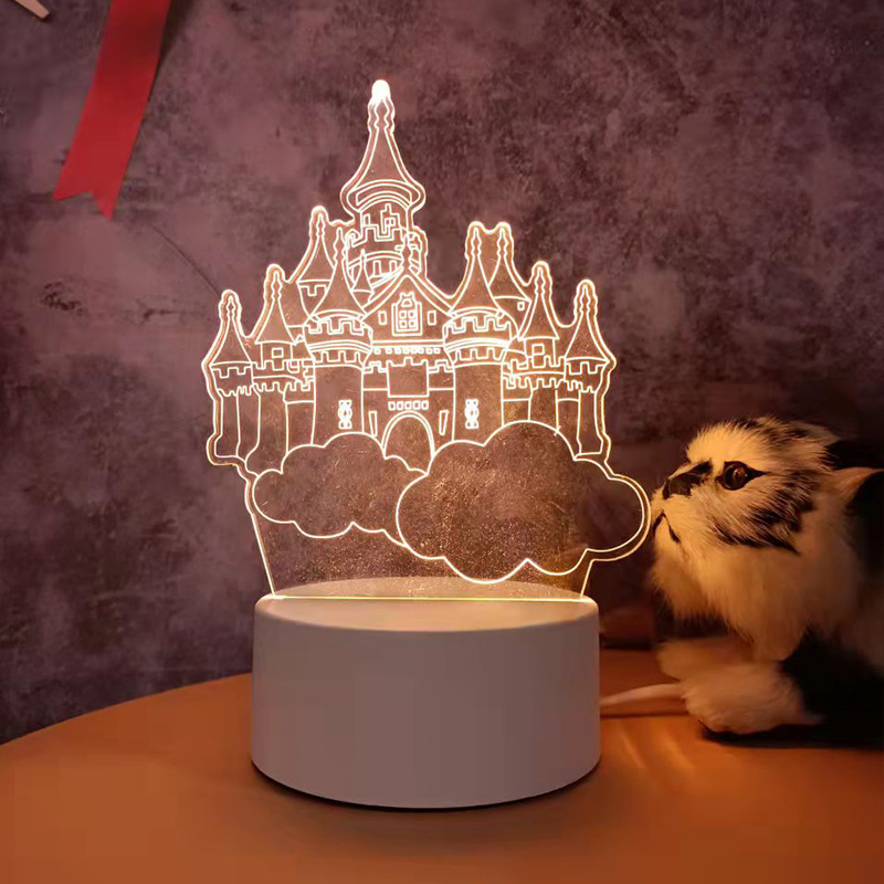 3D USB-светильник для салона авто с креплением в прикуриватель