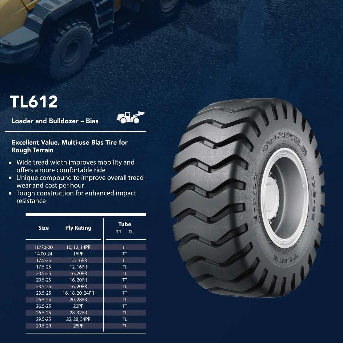 17.5-25 20.5-25 23.5-25 26.5-25 29.5-25 15.5-25 16.00-25 16/70-24 16/70-20 16.00-24 14.00-24 OTR Tire for Loaders Scrapers Trucks Sand Tyre