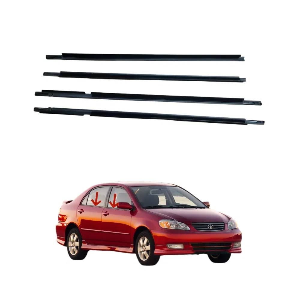 Fit for Toyota Corolla 2003-2008 Door Outside Window Weatherstrip Seal Belt Outer Protector Auto Car Accessories 4PCS