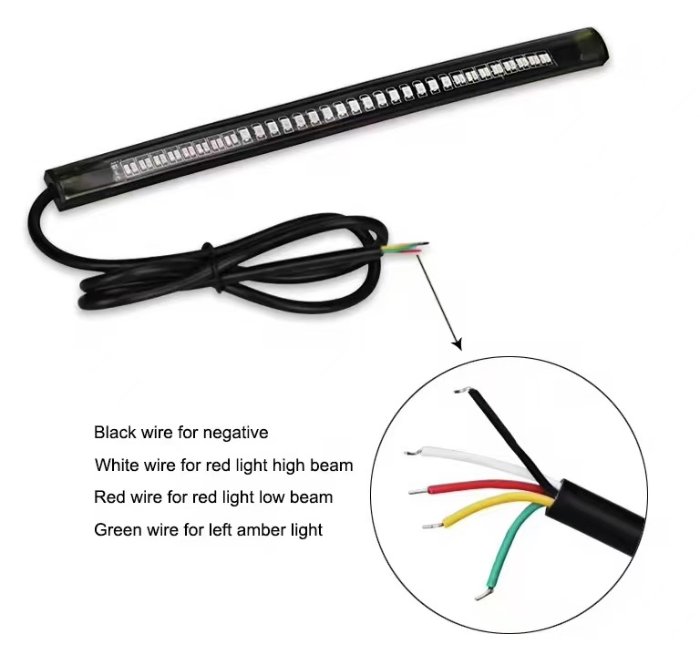 Универсальная светодиодная лента для мотоцикла, 32 LED, 8 дюймов