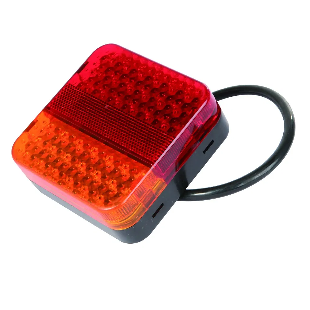 110mm 3functions Square LED Rear Tail Reverse Light for Tractor RV Ship Yacht Trailer