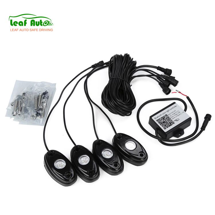Комплект RGB LED Rock Lights, 4 шт, с Bluetooth-пультом