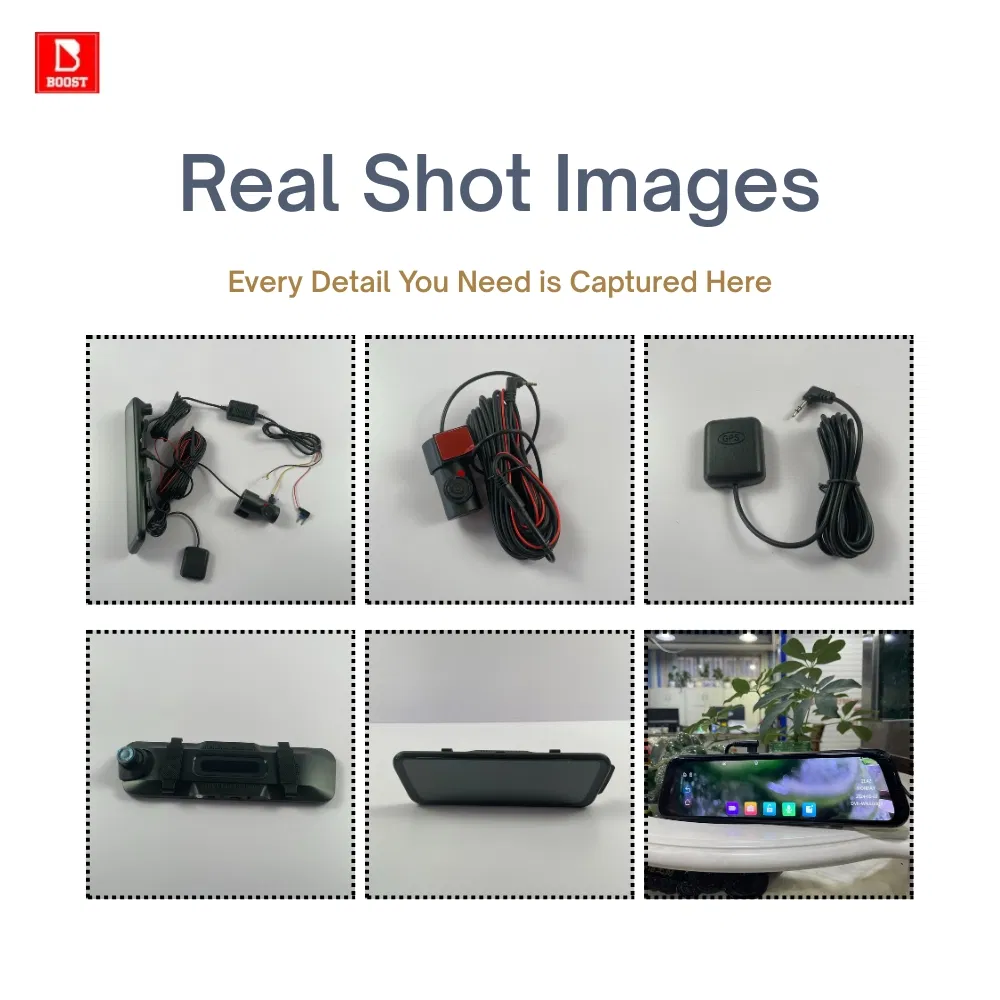 4K Dual Dash Cam with GPS Streaming Mirror Display