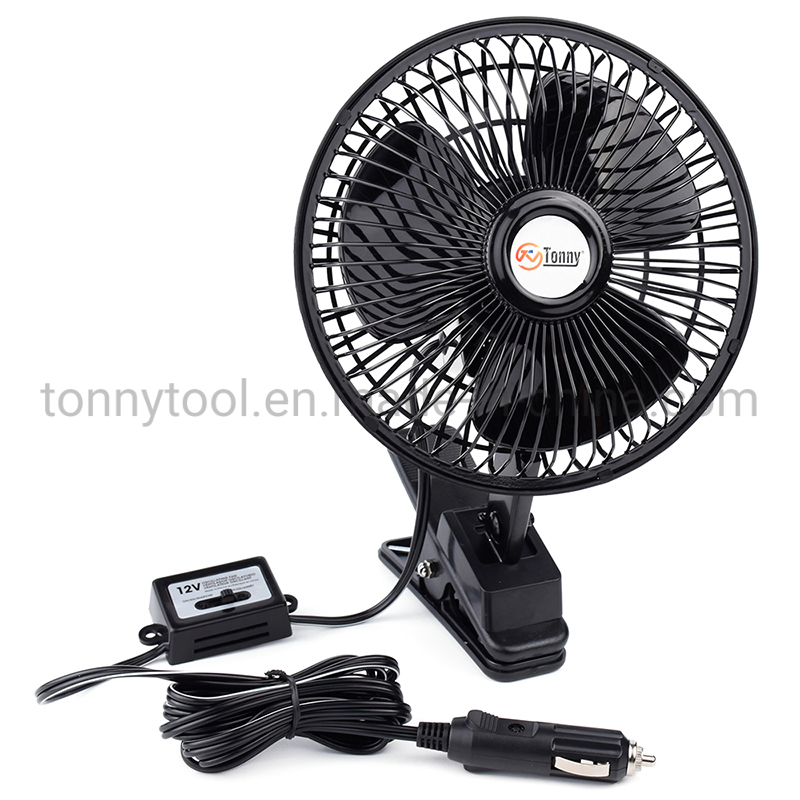 6-Inch 24V Plastic Rotatable Car Cooling Fan - Powerful, Quiet, Efficient Electric Ventilation