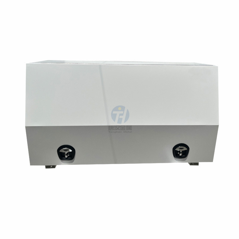 2 Drawers 1400*600*820 Aluminum Flat Alloy Plate Pick Truck Bed Storage Toolbox with Waterproof Whale Tail Locks for Ute in White Color Powdercoated.