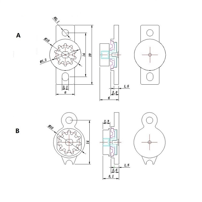 Двусторонний роторный демпфер DA10 для плавного закрытия