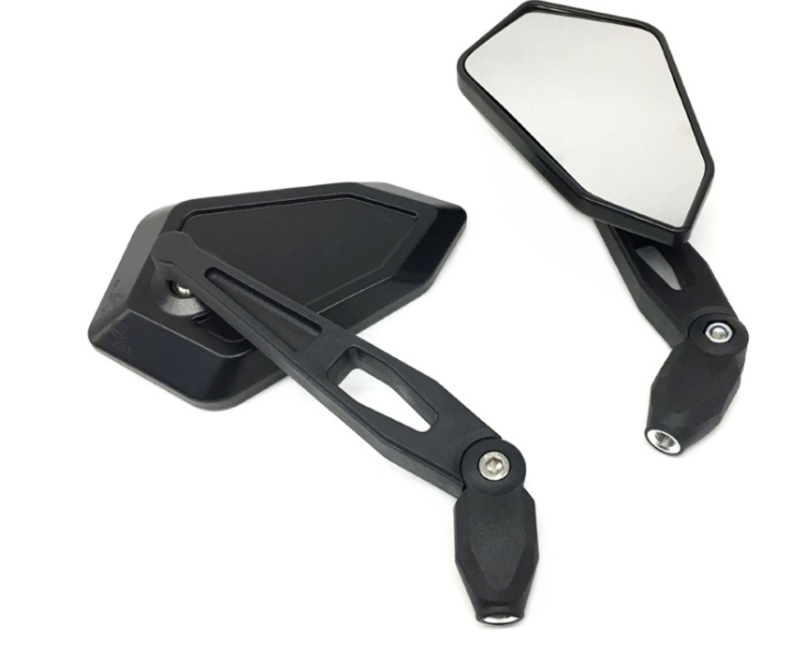 Motorcycle Rear View Mirror with Emarked M10/M8 Stem