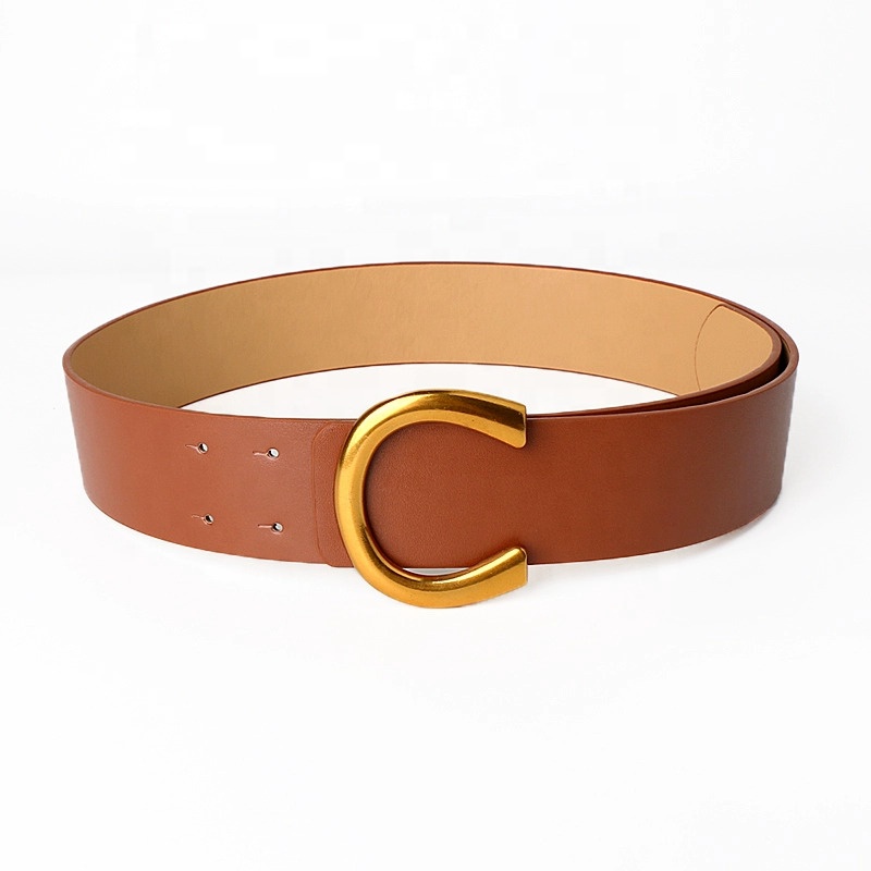 Fashion Apparel Accessories Alloy Letter Buckle Belt Ladies extra Wide Waist Seal
