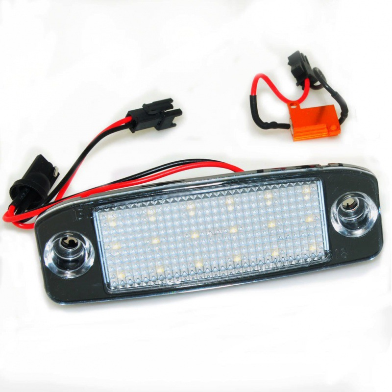 Светодиодные лампы для номерного знака, 2 шт, черно-белые