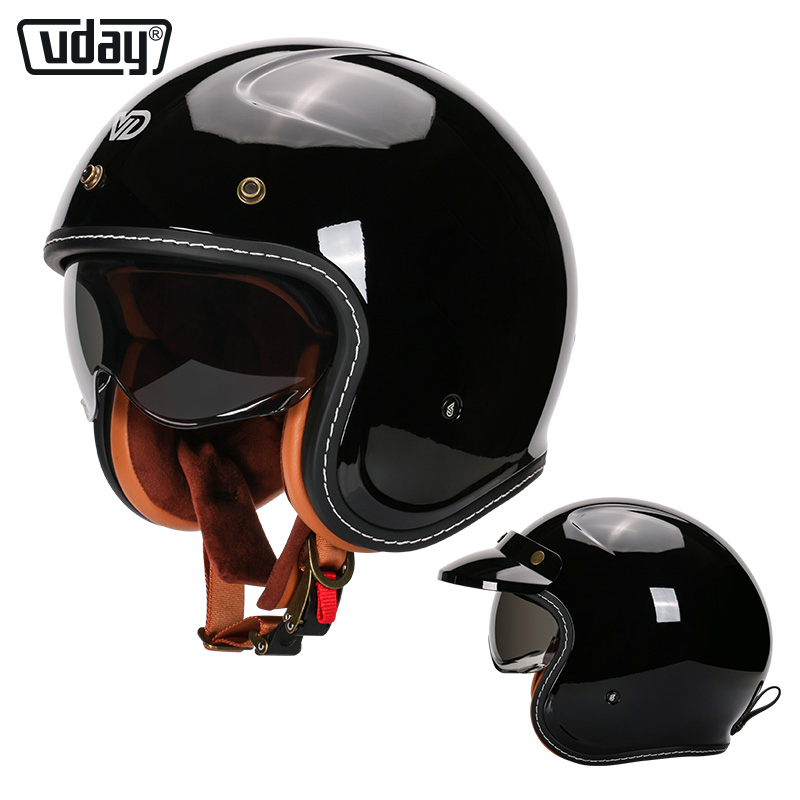 Открытый мотошлем Three Quarters, ретро-стиль