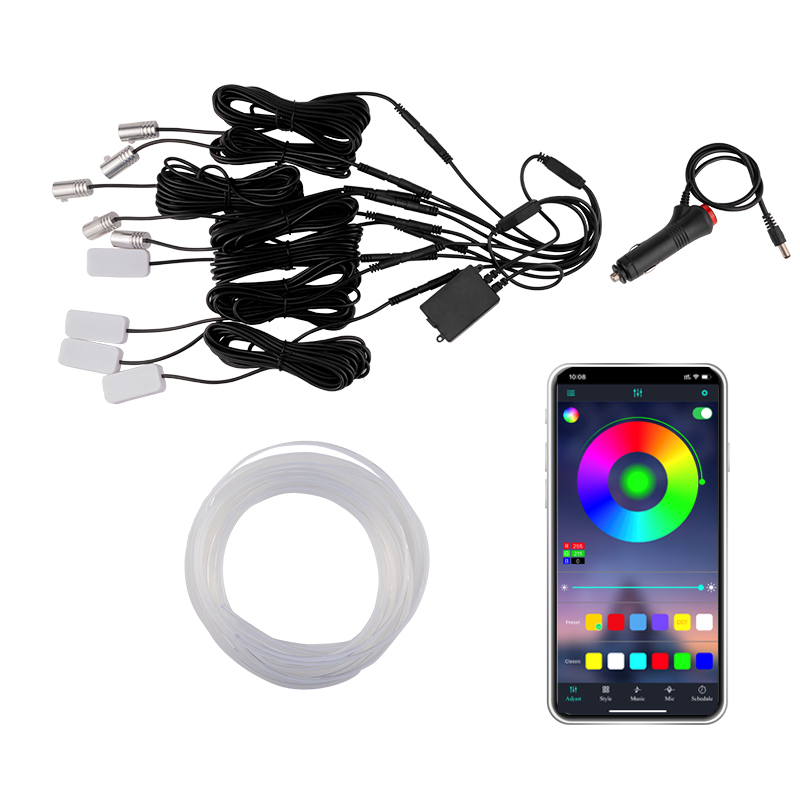 Гибкая RGB подсветка салона авто с APP управлением