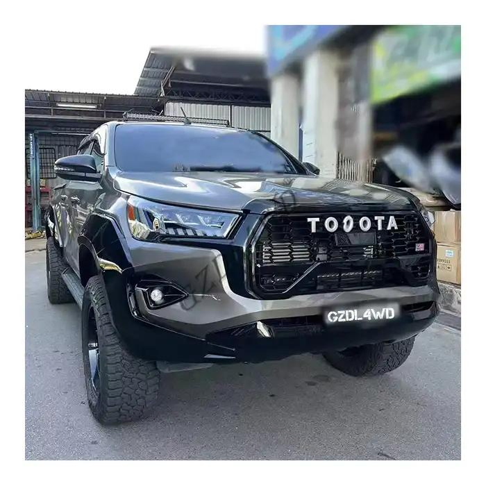 2023 Gr Sport Front Bumper Kit Suit Hilux Revo Rocco 2015 2021 Upgrade Facelift Front Body Kit