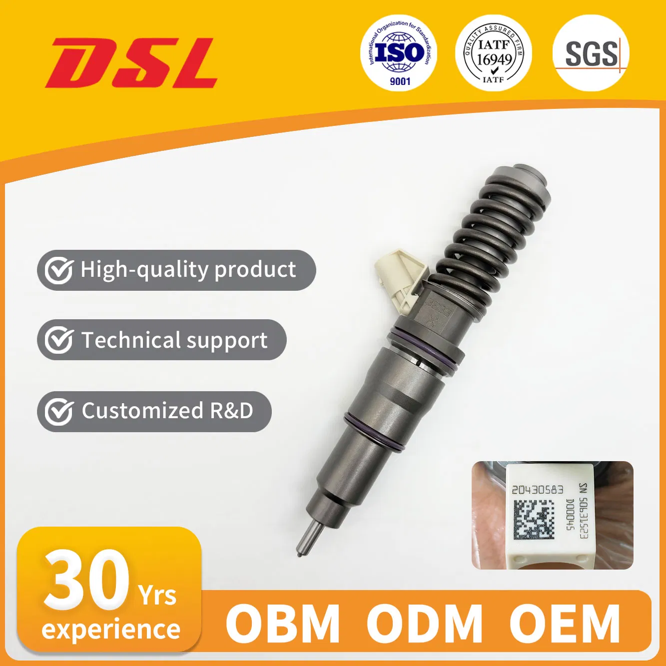 Топливная форсунка дизельная 20430583 BEBE4C00001 для Volvo, Renault