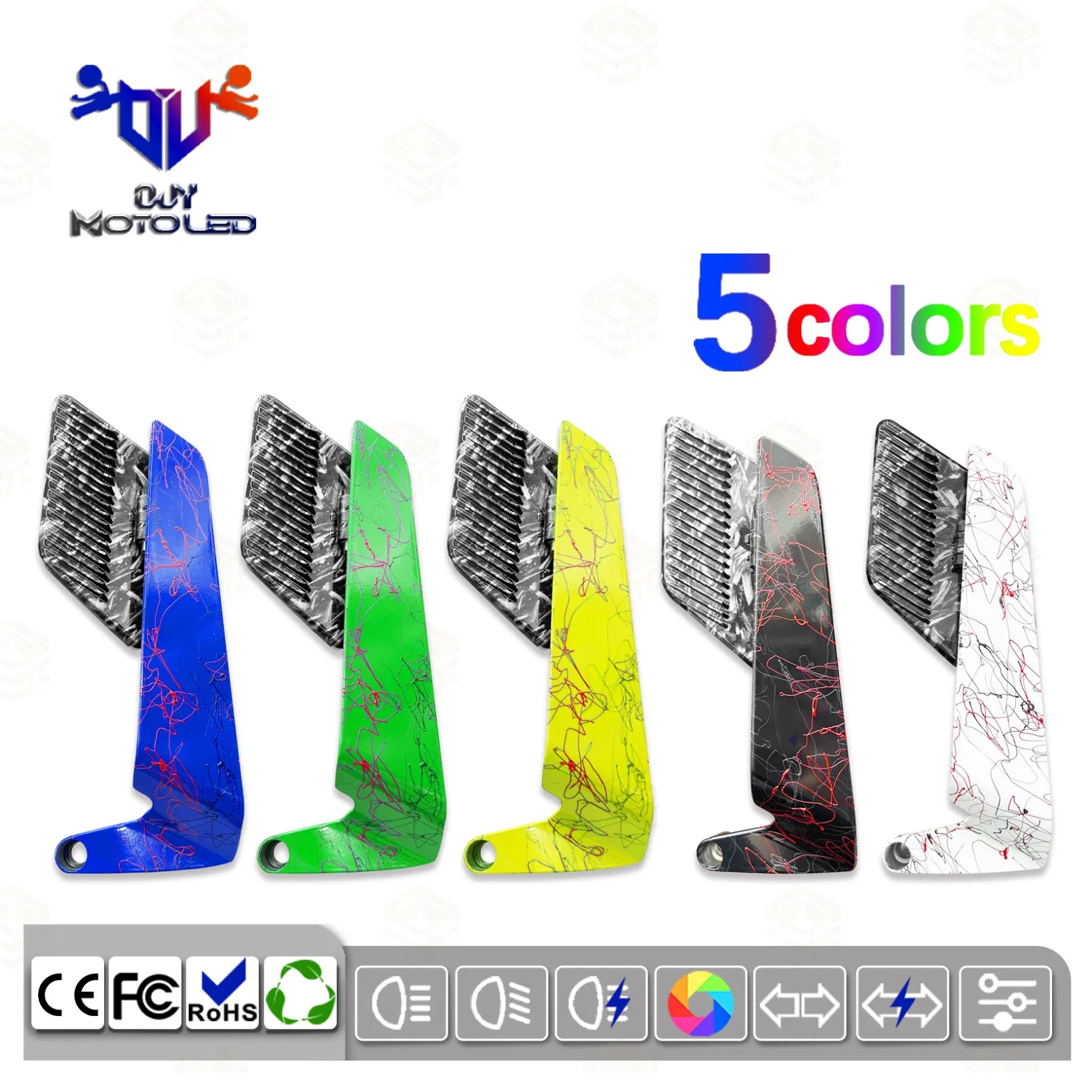 Premium Quality Motorcycle Reflectors in Five Eye-Catching Colors