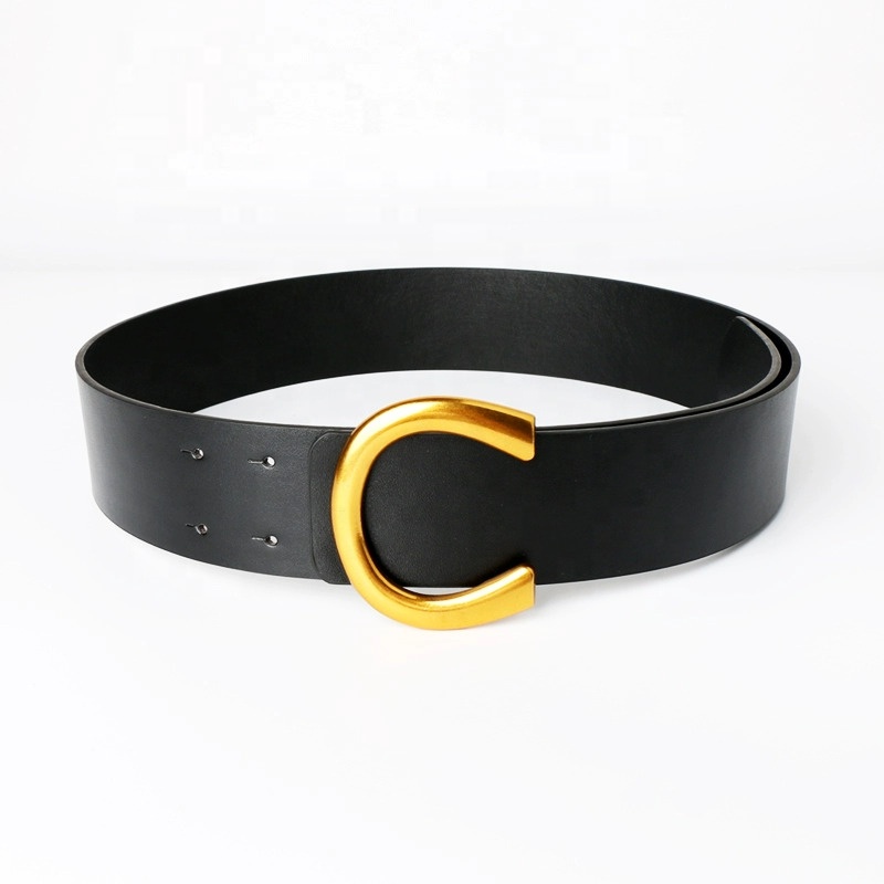 Fashion Apparel Accessories Alloy Letter Buckle Belt Ladies extra Wide Waist Seal