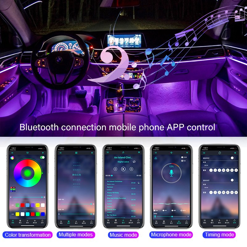 Светодиодная лента Bkr USB Trim для авто с музыкой