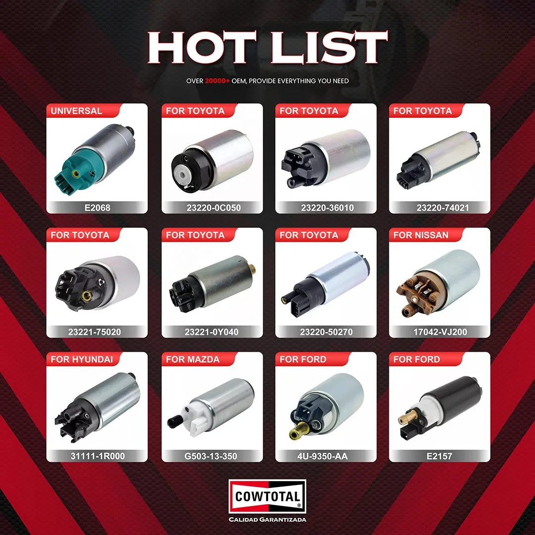 Discount Cowtotal Factory Universal Auto Car Electric Fuel Pump for Toyota Corolla Noah Innova Hyundai Nissan Mitsubishi Pajero Chevrolet Mazda3 Suzuki