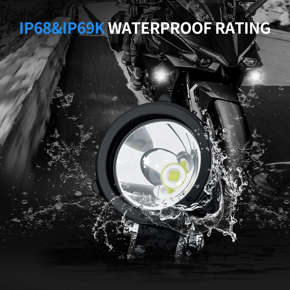 Противотуманные LED фары Aurora для мотоцикла, 2 шт.