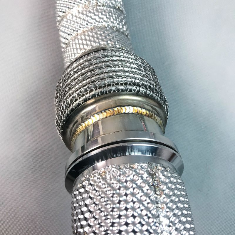 China Manufacturer BMW Catless M5 F90 Exhaust Downpipe with Heat Shield