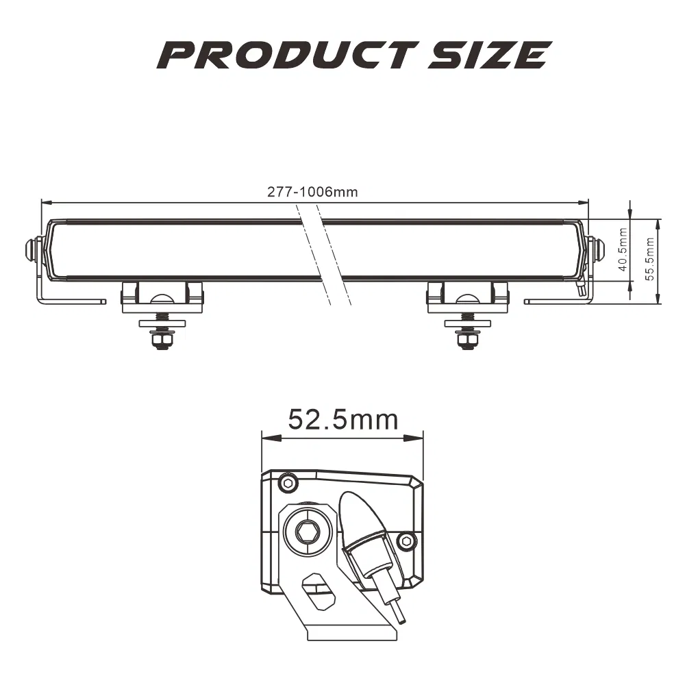 10 Inch Single Row Slim LED Light Bar 4X4 Waterproof Auxiliary ATV LED off Road Light Bar Car Light
