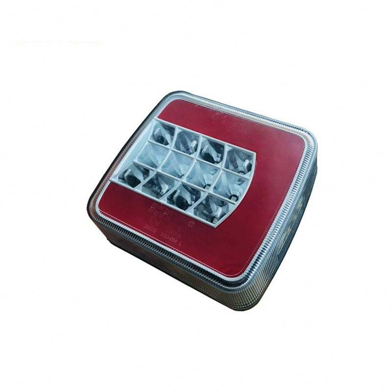 Truck Back Stop Rear Lights Square Truck Tail Lights LED Flatbed Lamps for Bus and Truck