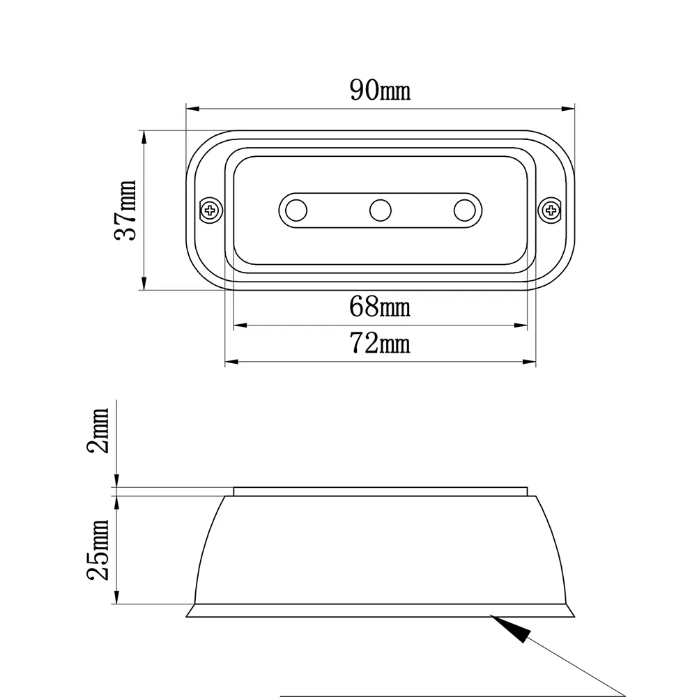 Миниатюрная линейная светодиодная мигалка TBF-3691LB