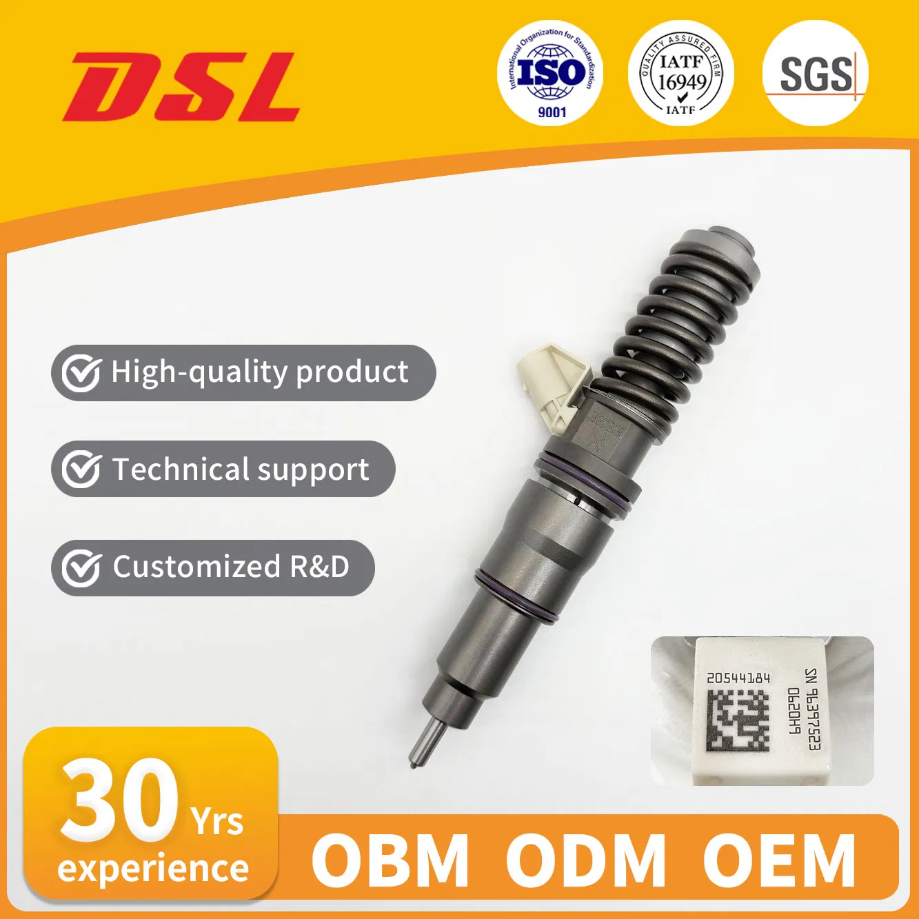 Топливная форсунка 20544184 для дизельных двигателей грузовиков