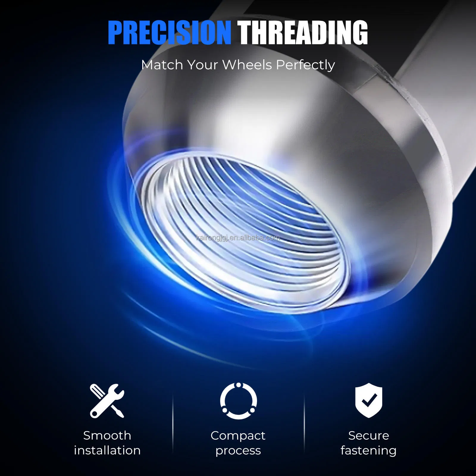 Premium Steel Lug Nuts with Titanium Finish for 12X1.5 Wheels