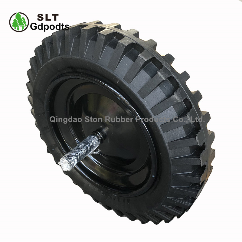 13 Inch Solid Rubber Wheelbarrow Wheel with Axle