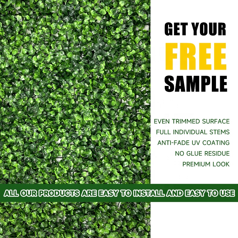 50x50 cm Home Garden Artificial Boxwood Hedge Panel, Green Grass Wall, Artificial Plant Wall