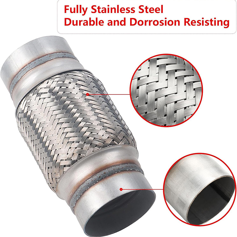 100%Stainless Steel Braid Flex Pipes with Outer Braid