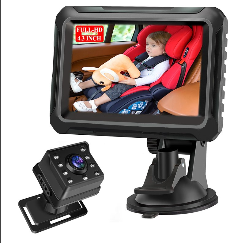 4.3-Inch High-Definition Car Children Monitor Camera 1080P Rear Seat Baby Monitor Camera Car Rear-Facing Camera