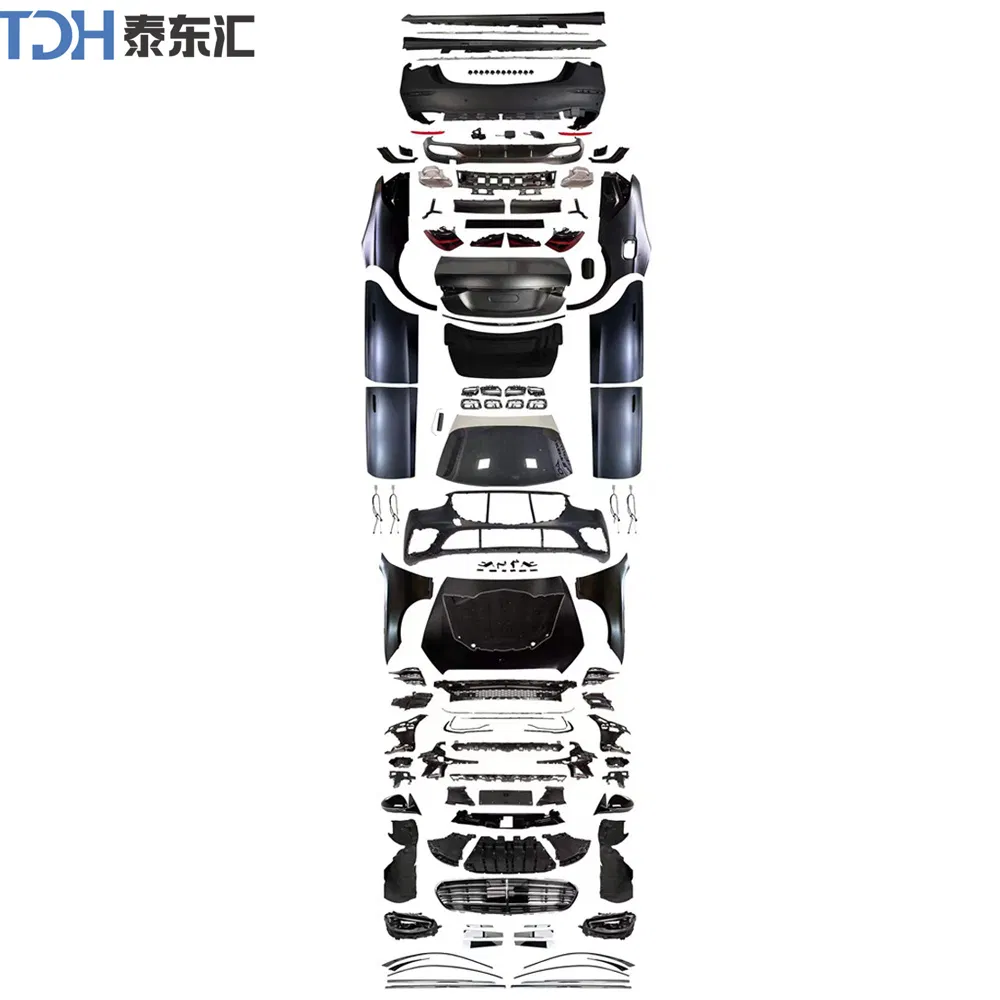Upgrade W221 2006-2013 to W223 S450 MB S63 2024 Style Car Body Kit New Door Panel Hood Fenders Lights Bumpers Side Skirts