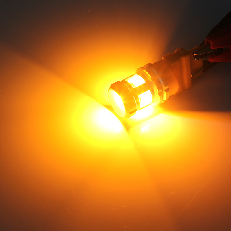 Светодиодная лампа 7443 для поворотников, желтая