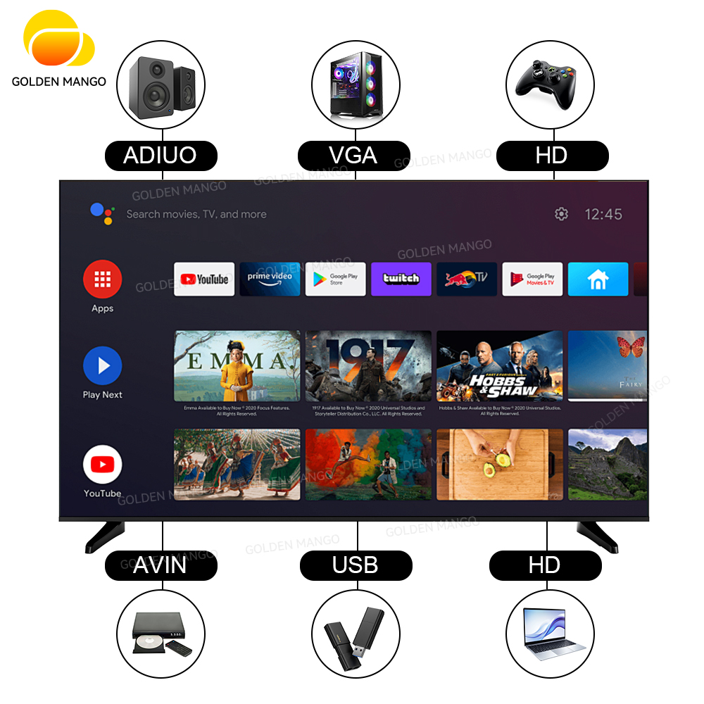 Телевизор LED Smart TV Android 4K (24–85 дюймов)